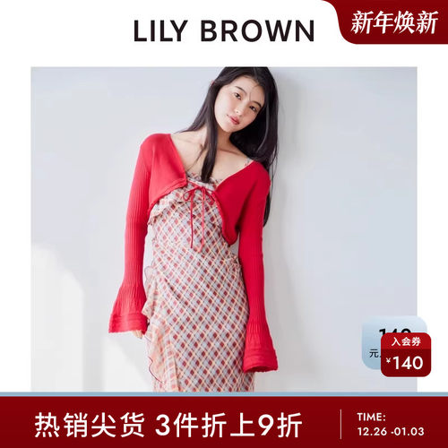 LILYBROWNV领微喇袖针织罩衫