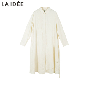 LAIDEE/罗兰伊杜连衣裙休闲简约文艺法式衬衫裙优雅气质裙女春