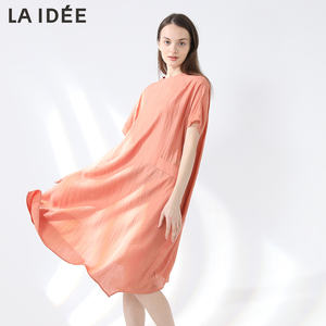 LAIDEE/罗兰伊杜连衣裙休闲中长款H型艺术感文艺气质连衣裙长裙女