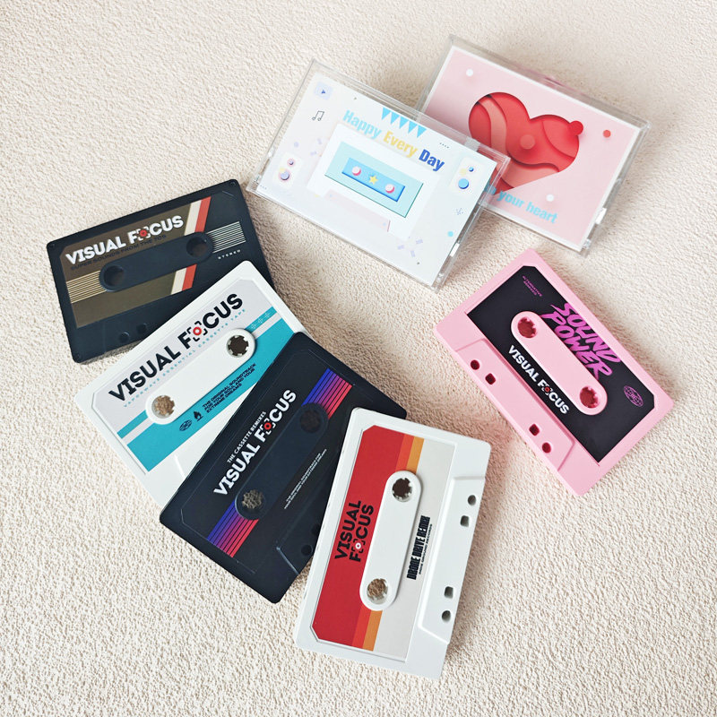 MP3播放器电脑导入音频插卡充电表白生日贺卡可录音电子塑料磁带