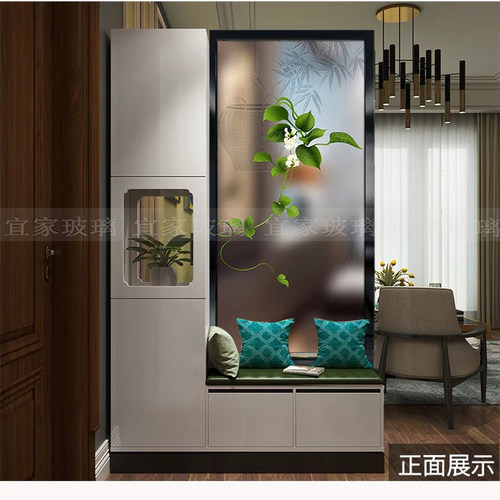 玄关隔断艺术玻璃上海雕刻