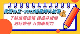 2023短视频实战课 了解底层逻辑 找准并拆解对标账号 人物表现力