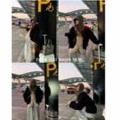 首尔初雪 高克重大毛领秋冬时髦环保加厚毛毛外套女