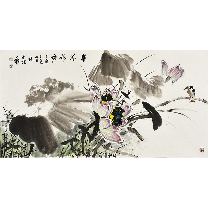 名家纯手绘水墨花鸟画真迹