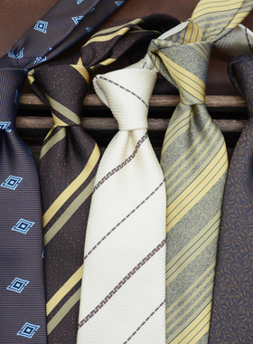 商务演出手打款领带男蓝色黑色条纹长带8cm银行酒店职业工装SJS9