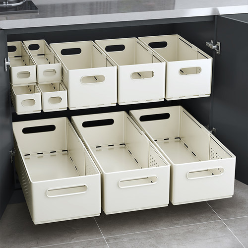 【适用99%柜深】伸缩收纳盒