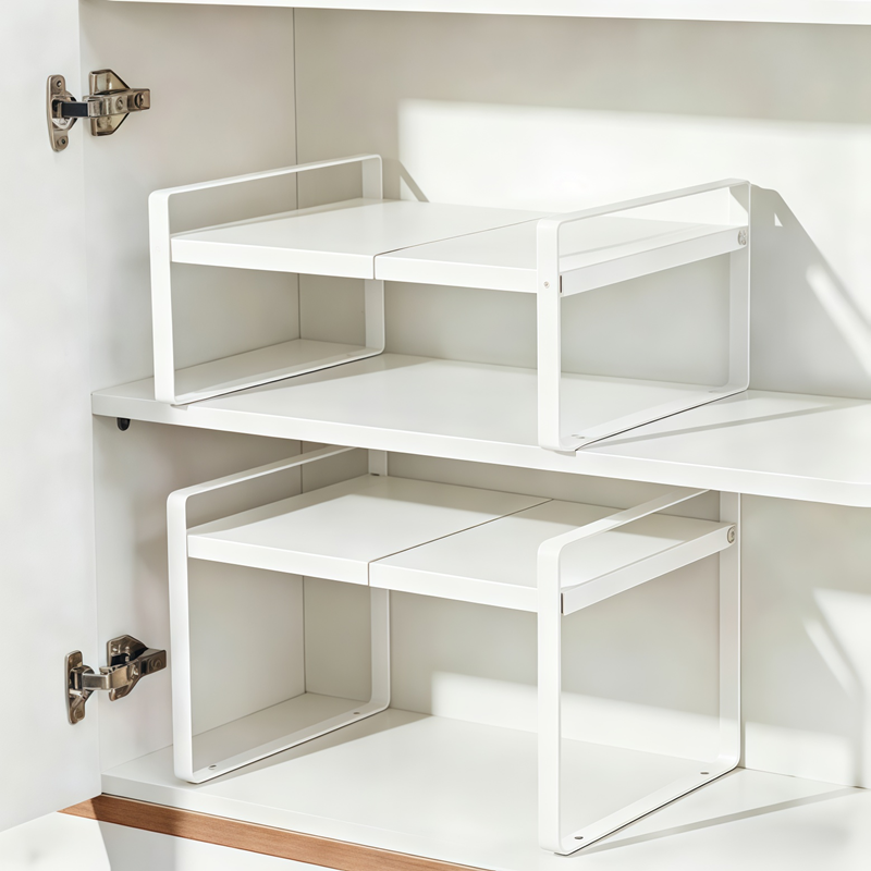 厨房置物架隔板可伸缩橱柜内分层收纳架子台面碗碟调料收纳神器,收纳整理,整理架/置物架/收纳架,淘宝优惠券,粉丝福利购,淘宝优惠卷