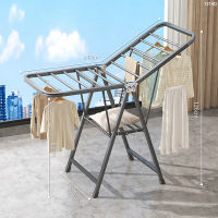 Folding clothes drying rack for balcony, bedroom, home, mobile indoor and outdoor clothes drying rack, multi-functional floor-standing quilt drying wonder thumbnail 2