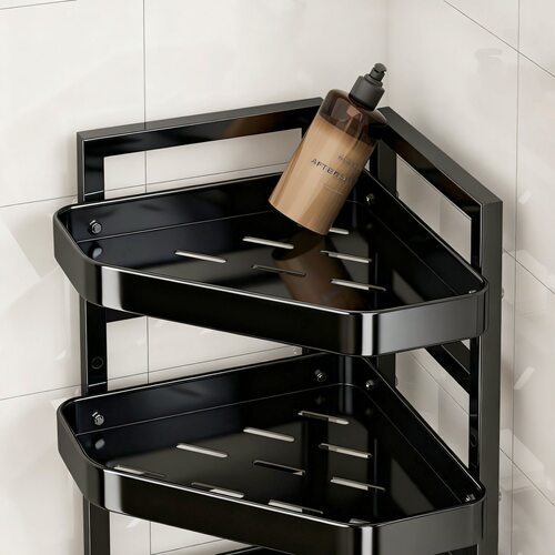 设计升级！碳钢浴室三角置物架