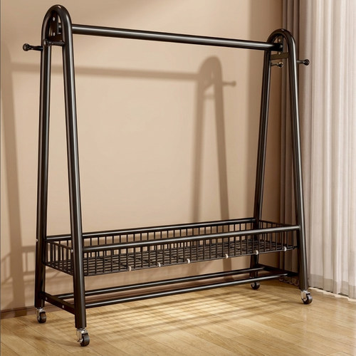 衣架落地双杆加粗衣帽架