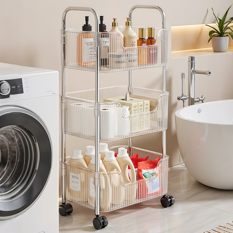 大开口设计浴室置物架