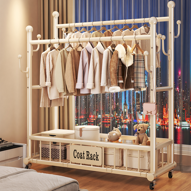 衣架落地卧室家用阳台挂衣服架室内晾衣架加粗2025新款简易衣帽架