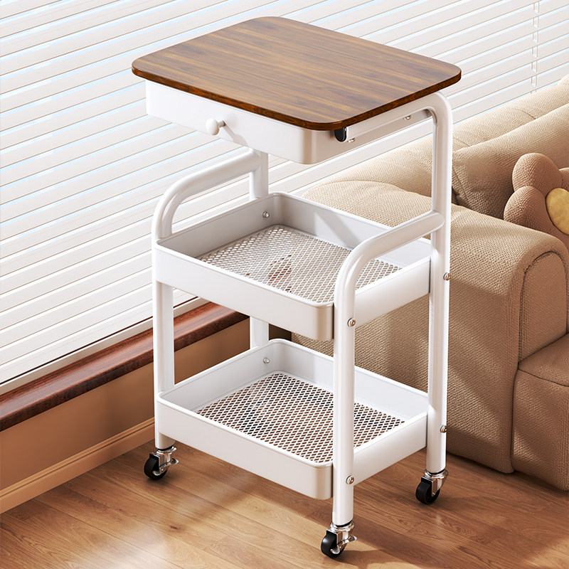 中古小推车置物架零食收纳架多功能移动边几客厅沙发茶几收纳抽屉,住宅家具,移动边几/推车,淘宝优惠券,粉丝福利购,淘宝优惠卷