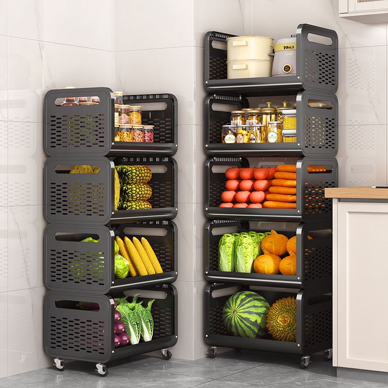 【加厚大容量】厨房放菜篮置物架