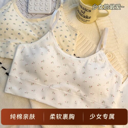纯棉内衣女固定杯垫无痕文胸抹胸
