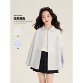 条纹刺绣拼接别致气质宽松衬衣 法式 Amybaby女童上衣春季 2026新款