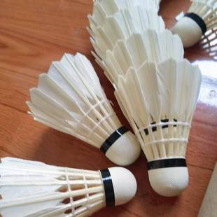 长金正品 双拼球头黑羽球业余娱乐室内外软木 耐打鹅毛羽毛球12只装