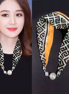 丝巾聚酯纤维女百搭时尚