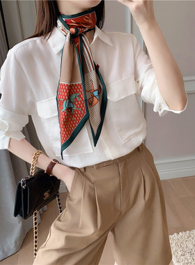 女百搭西装衬衫丝巾毛衣链职业