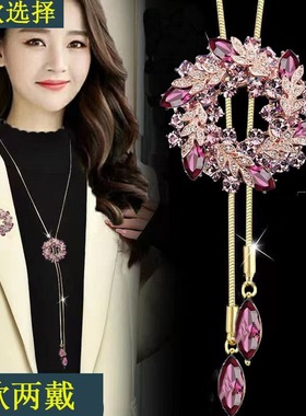 胸针毛衣链气质女合金