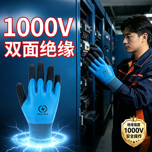 1000v双面绝缘电工专用绝缘手套