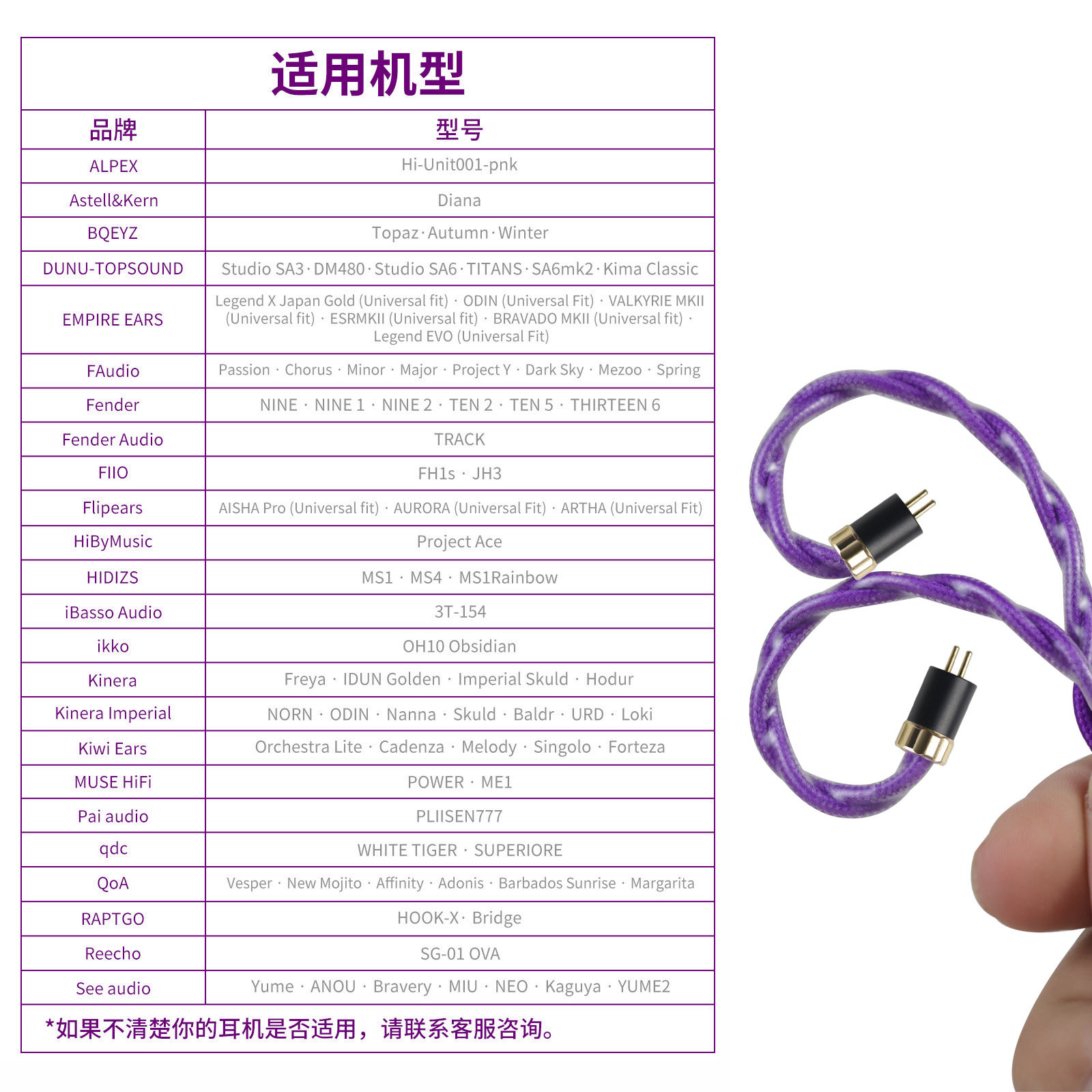 OKCSC MMCX/0.78单晶铜镀银升级线适用FIIO JH3 Westone/SHURE等