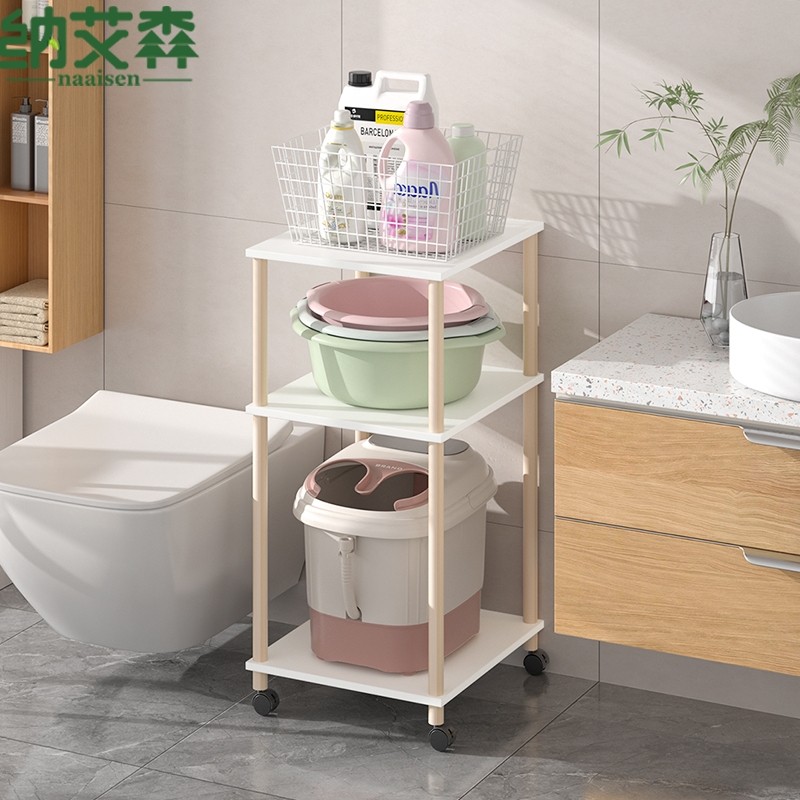 卫生间泡脚桶置物架落地式家用洗脸盆收纳架多层木质浴室盆桶架子,住宅家具,搁板/置物架/家用陈列架,淘宝优惠券,粉丝福利购,淘宝优惠卷