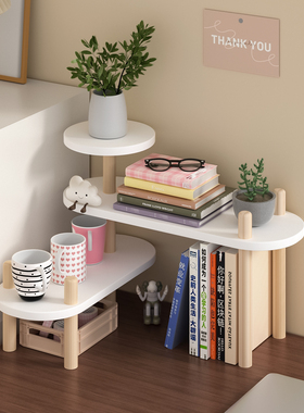 桌面转角置物架办公桌整理架桌面收纳架工位改造神器桌上书架L型