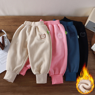 加绒男童长裤 2025新款 女宝宝休闲卫裤 小童棉裤 儿童裤 冬季 子秋冬装