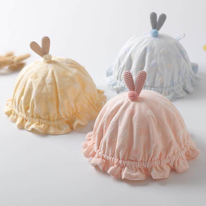 婴儿帽子胎帽新生儿春秋夏季双层薄款四季可爱宝宝女婴幼儿男纯棉