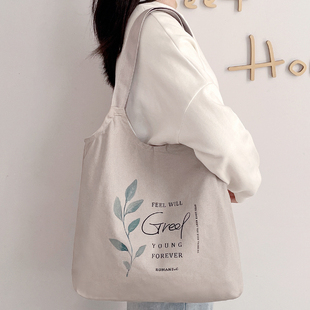 帆布包女2025新款 大容量韩系单肩包上班通勤手提布袋学生上课加厚