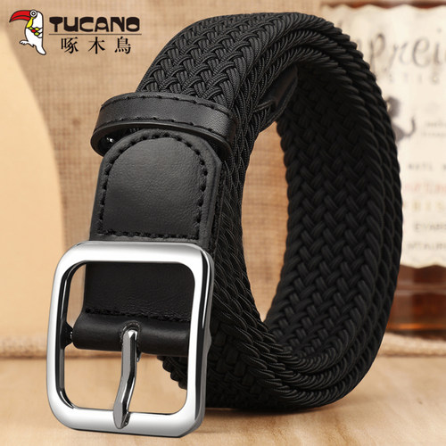 裤带编织弹力松紧腰带男