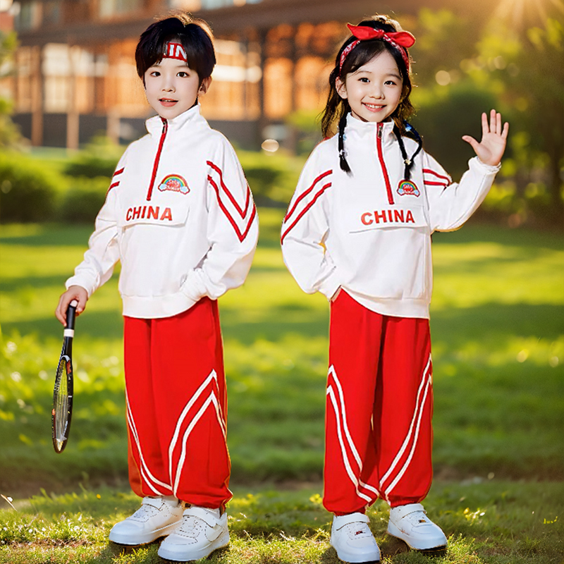 街舞儿童啦啦队演出服小学生运动会开幕式合唱表演服装幼儿园班服