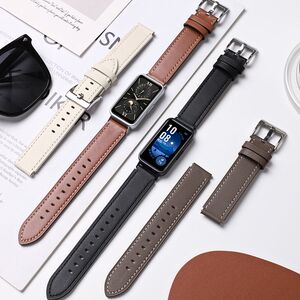 适用于华为手环9/10真皮表带华为手环八九代磁吸折叠扣皮质替换带8nfc标准版智能运动9代男女时尚表链配件
