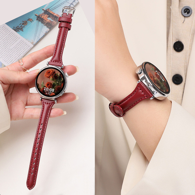 适用于华为gt6表带watchgt5女款小蛮腰真皮gt5Pro腕带智能运动手表gt4女士Watch5时尚皮质4Pro替换秋冬41配件