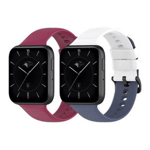 适用于oppowatch3表带新款液态硅胶腕带智能运动手表oppo三代柔软舒适替换带男女款se通用3pro撞色时尚配件