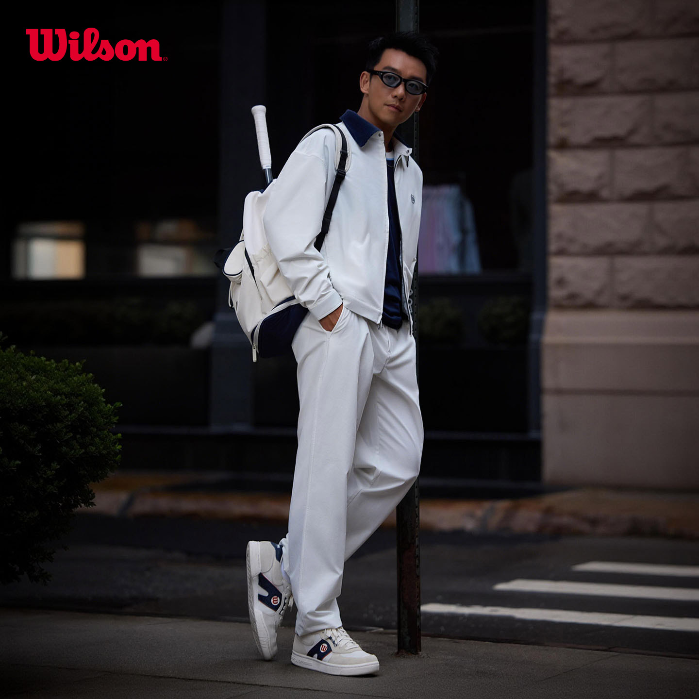 【郑恺同款】Wilson威尔胜26年男士经典直筒休闲网球运动梭织长裤
