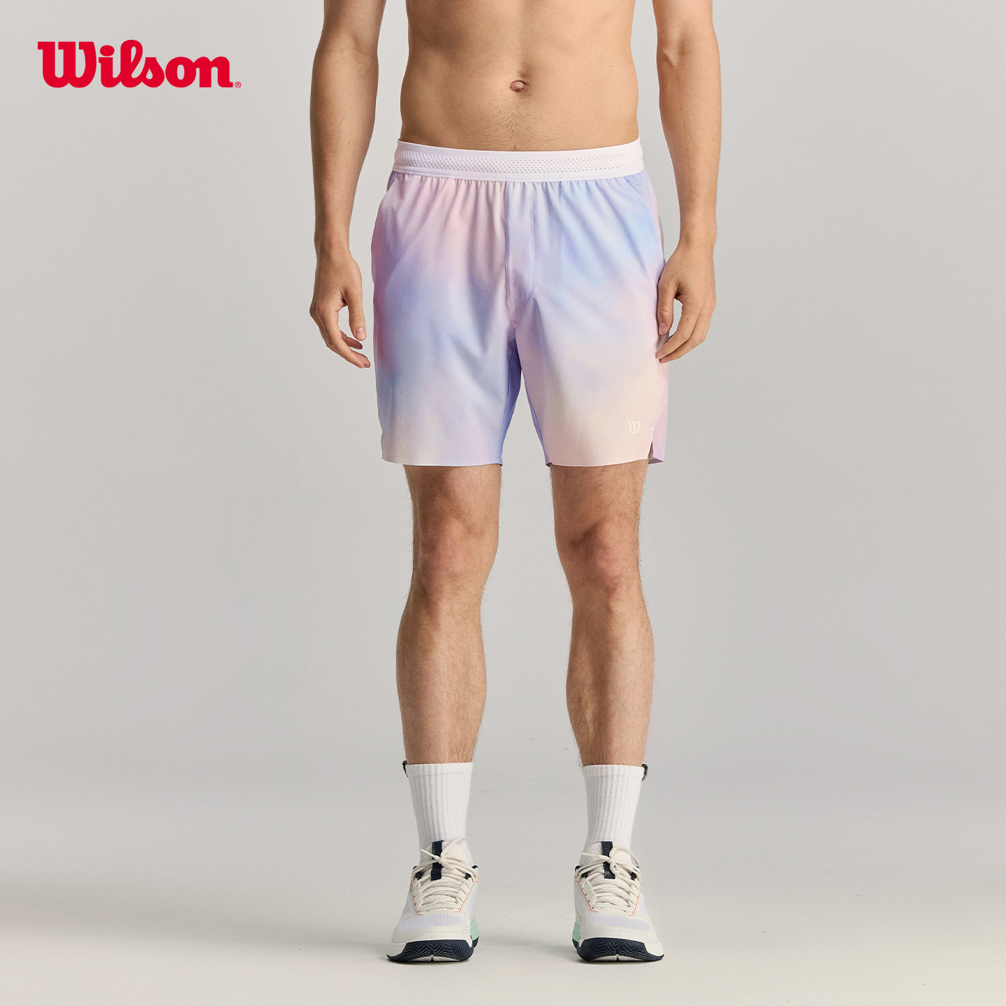 Wilson威尔胜官方夏季男士TOURNAMENT百搭网球运动抽绳梭织短裤