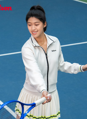 Wilson威尔胜官方冬季女士保暖READY FLEECE双面绒针织长袖外套