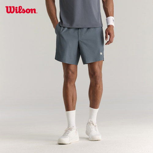 Wilson威尔胜官方夏季男士轻薄舒适弹力百搭网球运动梭织短裤