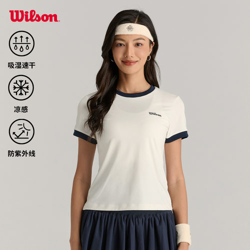 Wilson女士网球运动短袖T