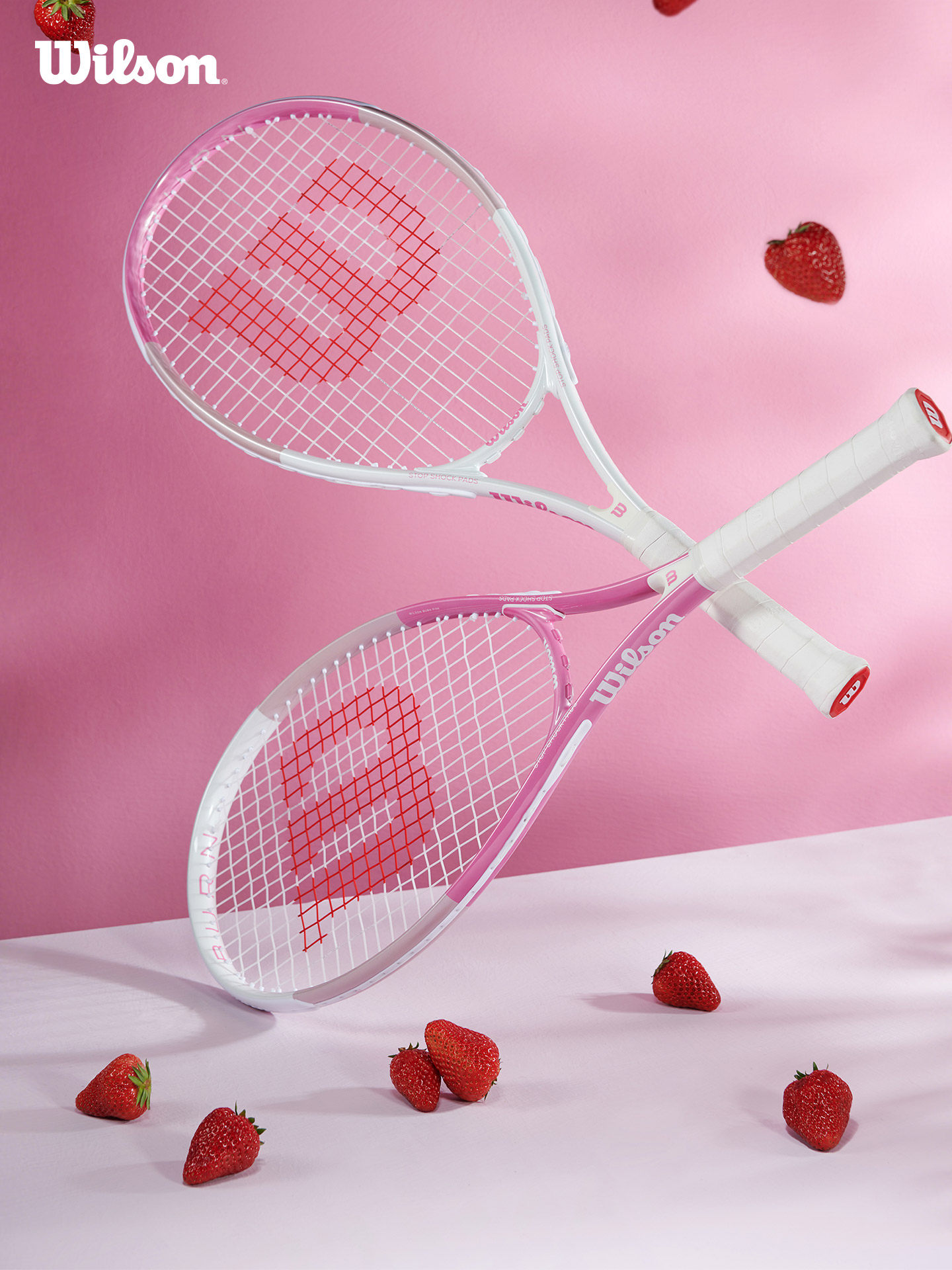 Wilson lightweight shock-absorbing large racket face, women's college student strawberry lime mint green beginner tennis racket