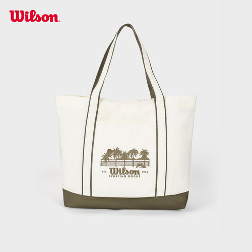 Wilson威尔胜26年新款百搭大容量球拍单独隔层刺绣LOGO质感单肩包