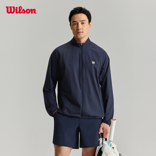 Wilson威尔胜官方26年春新款 轻量可收纳立领网球运动梭织外套 男士