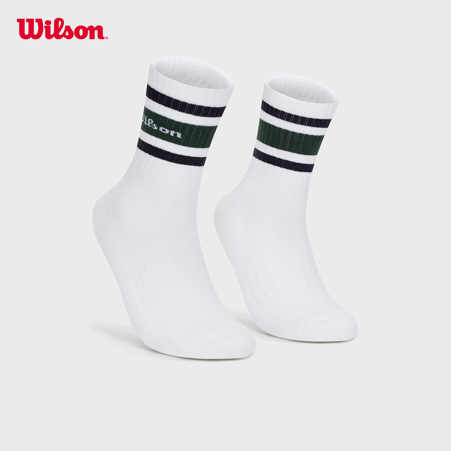 Wilson威尔胜官方男女通用百搭时尚潮流撞色网球运动抗菌高腰袜子