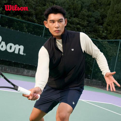 Wilson威尔胜官方冬季男士轻量化3M新雪丽填充网球运动保暖棉马甲
