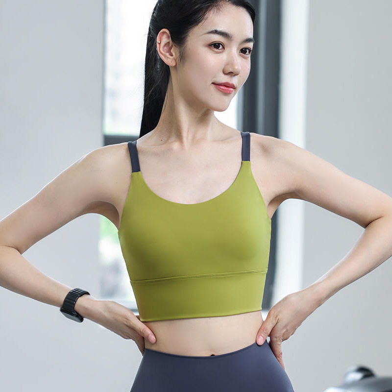 2022新专业美背带固定胸垫背瑜伽内衣