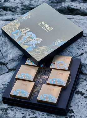 2025新款共婵娟天地盖月饼礼盒酒店款月饼礼盒送客户高级礼品盒