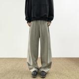 美式复古重磅卫裤打褶男宽松直筒运动休闲长裤子阔腿裤D593/P55，男装休闲裤，星座206（原A221）
