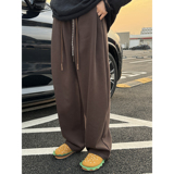 卫裤长裤男秋冬新款裤子系带百搭垂感直筒潮牌D589/P60，男装休闲裤，星座206（原A221）